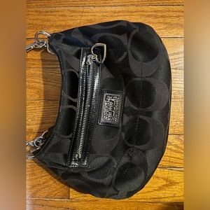 Coach purse black on black